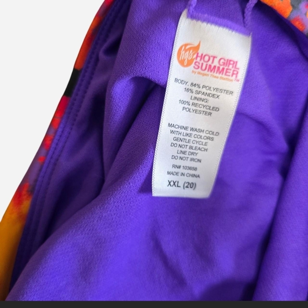 MEGAN THEE STALLION HOT GIRL SUMMER Vibrant Cutout Swimsuit - Picture 3 of 4